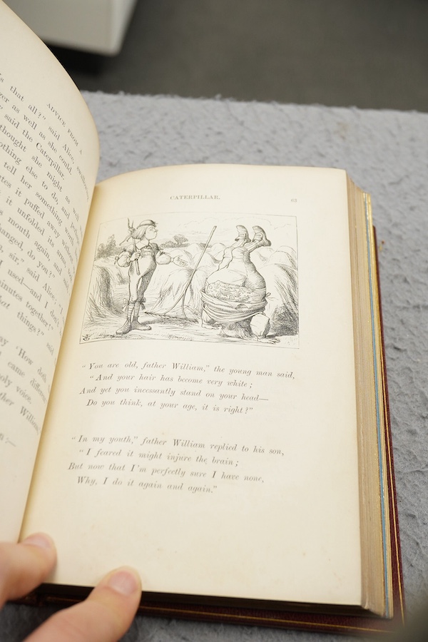 [Dodgson, Rev. Charles Lutwidge] Alice's Adventures in Wonderland. By Lewis Carroll. With forty-two illustrations by John Tenniel. First Published Edition. engraved frontis., half title; 20th cent. gilt ruled and pictori